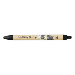 Mijn Schipperke Ate Mijn thuiswerk Zwarte Inkt Pen