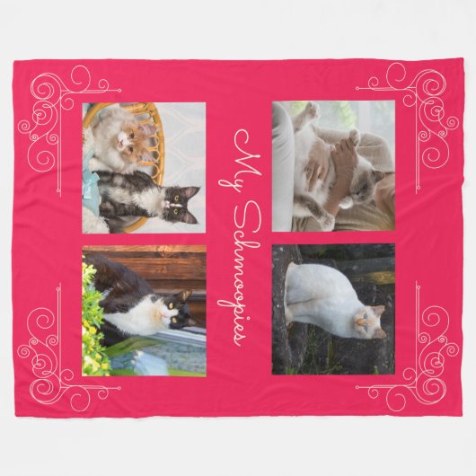 Mijn Schmoopies Foto Fleece Deken (Voorkant (Horizontaal))