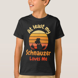 Mijn schnauzer houdt tenminste van me anti-valenti t-shirt