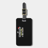 Mijn Schnauzer maakt mijn Kerstmis vrolijk Bagagelabel (Voorkant verticaal)