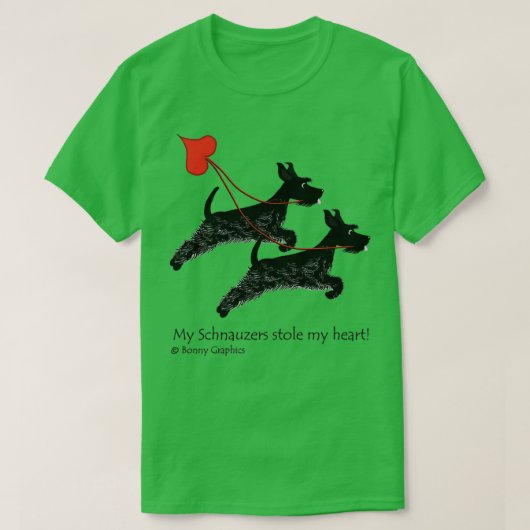Mijn Schnauzers hebben mijn hart Classic TShirt ge (Design voorkant)