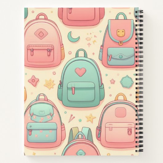 Mijn School Herinneringen aangepaste naam rugzakke Notitieboek (Achterkant)