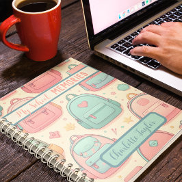 Mijn School Herinneringen aangepaste naam rugzakke Notitieboek