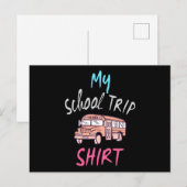 Mijn Schoolreis T-shirt Briefkaart (Voorkant / Achterkant)