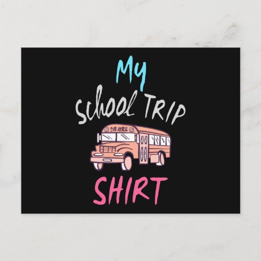 Mijn Schoolreis T-shirt Briefkaart (Voorkant)