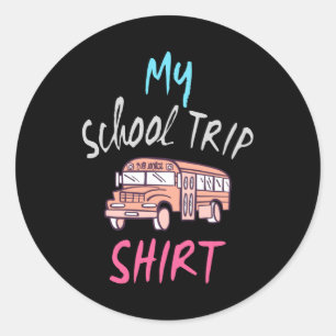Mijn Schoolreis T-shirt Ronde Sticker