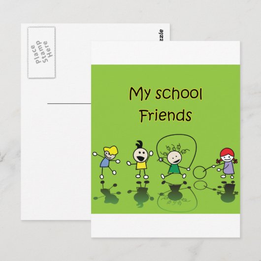 Mijn schoolvrienden briefkaart (Voorkant / Achterkant)