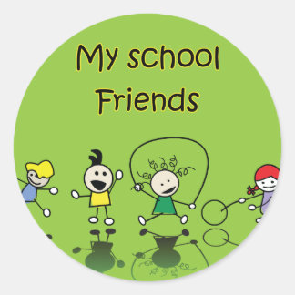 Mijn schoolvrienden ronde sticker