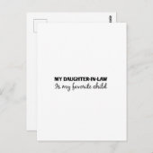 mijn schoondochter is mijn favoriete kind briefkaart (Voorkant / Achterkant)