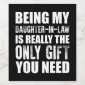 Mijn schoondochter kerstdochter Birthd Wijn Etiket (Enkel label)