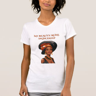 MIJN SCHOONHEID GAAT DIEP Dames slanke pasvorm T-shirt