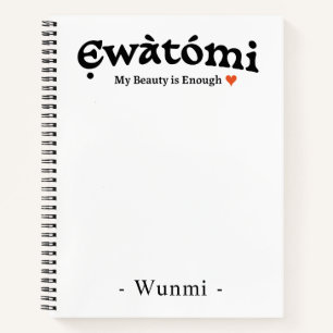 Mijn schoonheid is voldoende Notitieboek — Cadeau