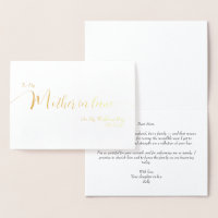 Mijn Schoonmoeder op Mijn Trouwdag Elegante Letter
