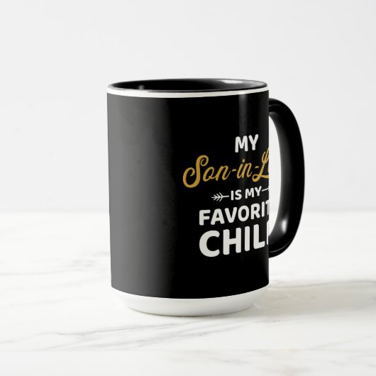 Mijn schoonzoon is het favoriete kind voor schoonm mok (Voorkant rechts)