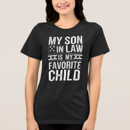 Mijn schoonzoon is mijn favoriete grappige kinderq Tri-Blend shirt