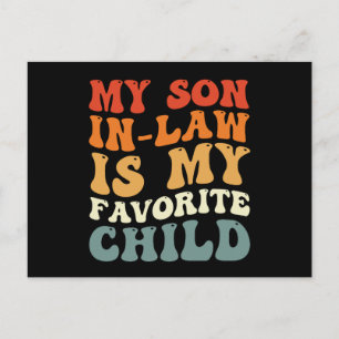 Mijn schoonzoon is mijn favoriete kind familie gro briefkaart
