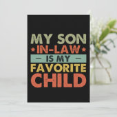 Mijn schoonzoon is mijn favoriete kind Familie Gro Kaart (Staand voorkant)