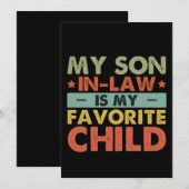 Mijn schoonzoon is mijn favoriete kind Familie Gro Kaart (Voorkant / Achterkant)