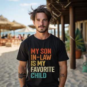 Mijn schoonzoon is mijn favoriete kind Grappige fa T-shirt