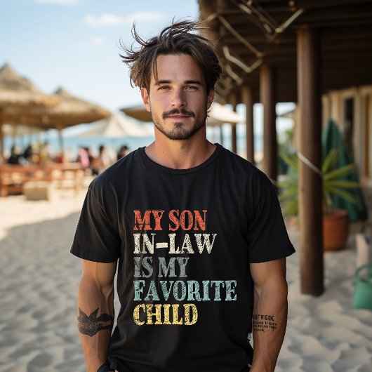 Mijn schoonzoon is mijn favoriete kind Grappige fa T-shirt