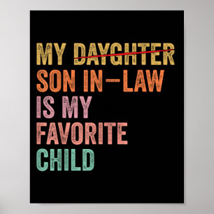 Mijn schoonzoon is mijn favoriete kind Grappige va Poster