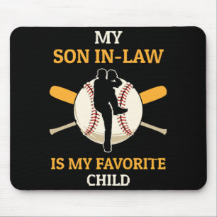 Mijn schoonzoon is mijn favoriete kind honkbal fan muismat