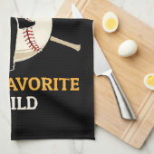 Mijn schoonzoon is mijn favoriete kind honkbal fan theedoek (Quarter Fold)