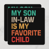 Mijn schoonzoon is mijn favoriete kind kaart (Voorkant / Achterkant)
