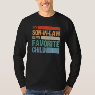 Mijn schoonzoon is mijn favoriete kind papa mama v t-shirt