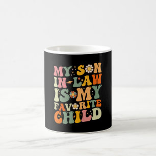 Mijn schoonzoon is mijn favoriete kind Retro groov Koffiemok