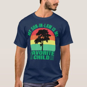 Mijn schoonzoon is mijn favoriete kind Retro Sunse T-shirt