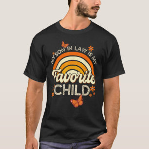 Mijn schoonzoon is mijn favoriete kind vlinderrege t-shirt