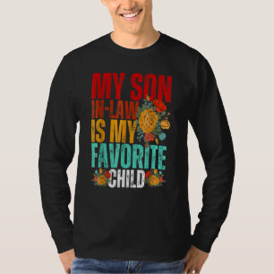 Mijn schoonzoon is mijn favoriete kind zonnebloem t-shirt