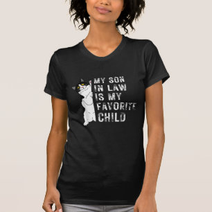 Mijn schoonzoon is mijn favoriete schattige katten t-shirt