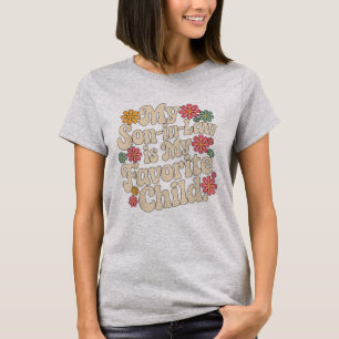 Mijn schoonzoon is mijn lievelingszoon, papa mama t-shirt