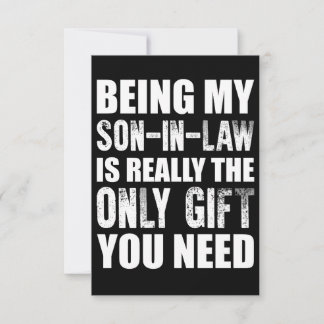 Mijn schoonzoon met cadeautjes, kerstzoon, zondag bedankkaart