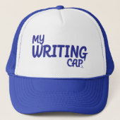 Mijn schrijfproces Leuk Auteur Logo Design Trucker Pet (Voorkant)