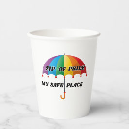 MIJN SCHUILPLAATS Rode Tweekleurige LGBTQ 8oz. Fee Papieren Bekers