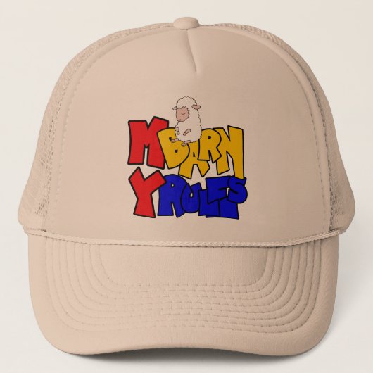 Mijn schuur Mijn regels Lam Trucker Pet (Voorkant)