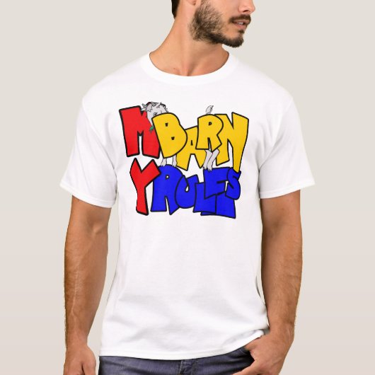 Mijn schuur Mijn regels verlegen geit T-shirt (Voorkant)