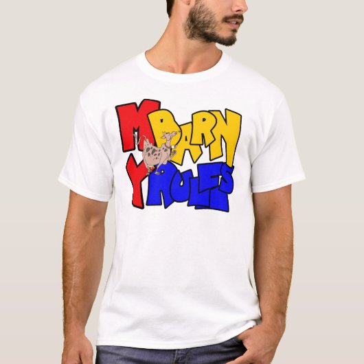 Mijn schuur Mijn regels Zuivel Koe T-shirt (Voorkant)