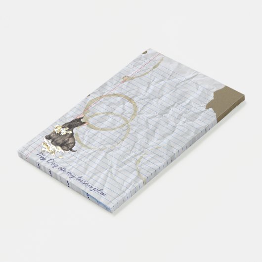 Mijn Scottie Ate mijn Lesson Plan Post-it® Notes (Schuin)