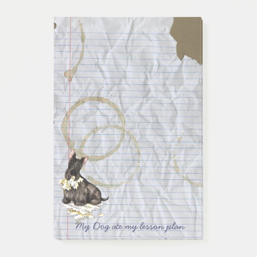 Mijn Scottie Ate mijn Lesson Plan Post-it® Notes (Voorkant)