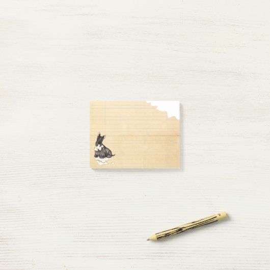 Mijn Scottie Ate mijn thuiswerk Post-it® Notes (Op bureau)