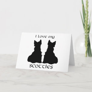 Mijn Scotties Silhouet Lief Feestdagen Kaart