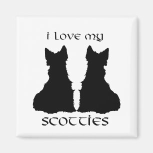 Mijn Scotties Silhouet Lief Magneet