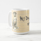 Mijn Scottish Deerhound Ate mijn thuiswerk Koffiemok (Voorkant links)