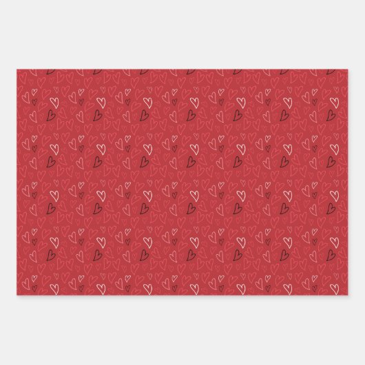 Mijn script met Red Hearts-Valentijnsdag Inpakpapier Vel (Voorkant)