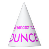 Mijn senator is een Dunce-Pet Feesthoedjes (Voorkant)
