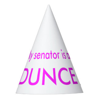 Mijn senator is een Dunce-Pet Feesthoedjes